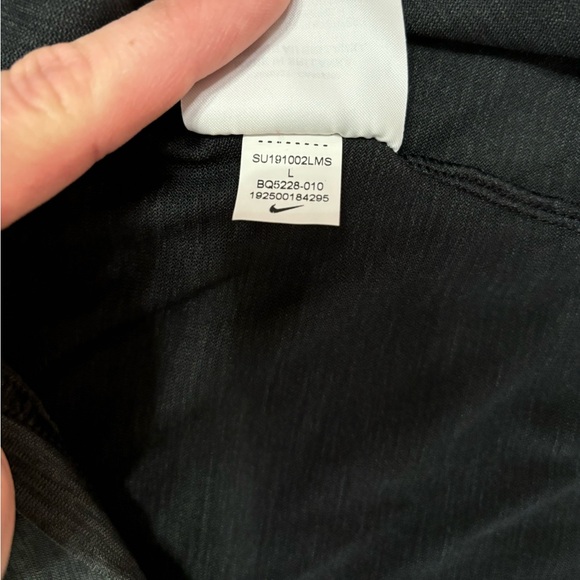 NWOT Nike Men’s Dri Fit Shirt Gray Short Sleeve Big Swoosh Size Large Athletic - Picture 4 of 9